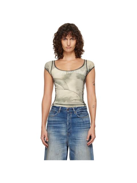 Diesel Gray T-Icaty T-shirt