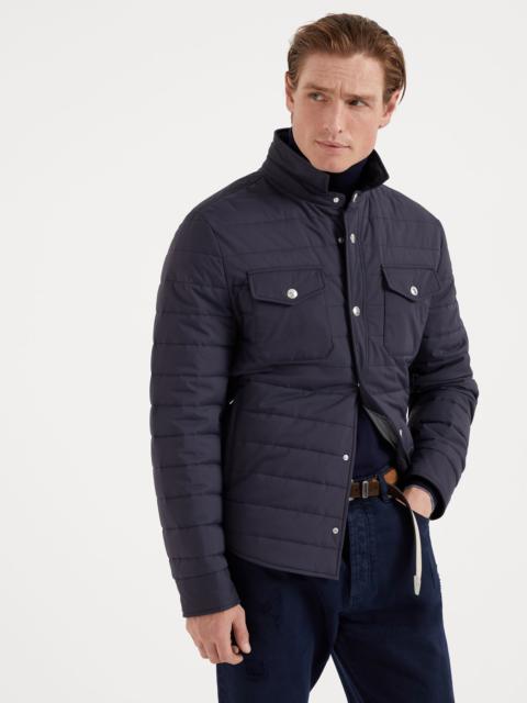 Bonded matte nylon outerwear jacket with Thermore® padding