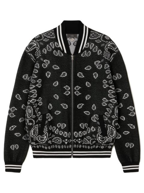 Alanui Bandana Piquet Jacquard Bomber Jacket