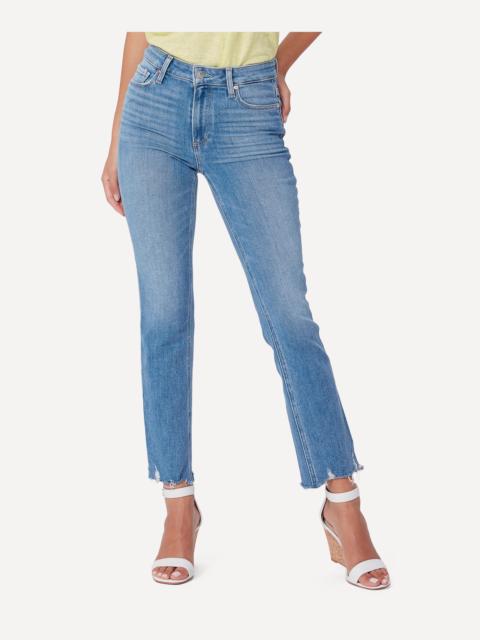 PAIGE Cindy Straight Jeans in Mel Destroyed Hem