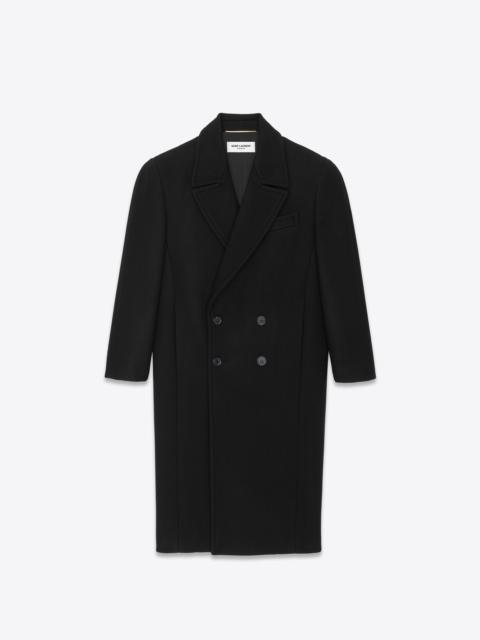 SAINT LAURENT double-breasted coat in cashmere