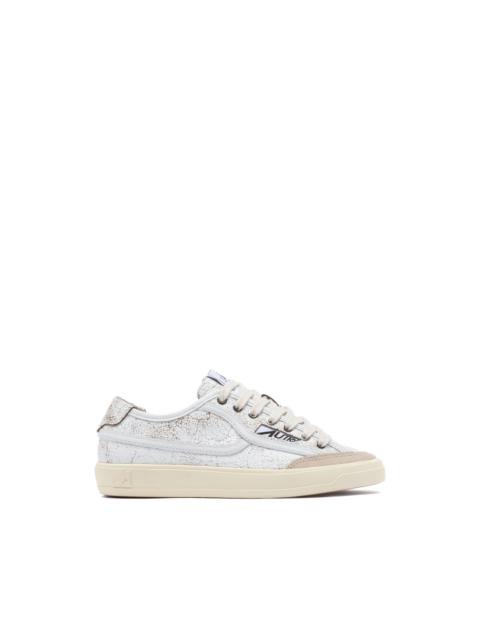 AUTRY crack-effect leather sneakers