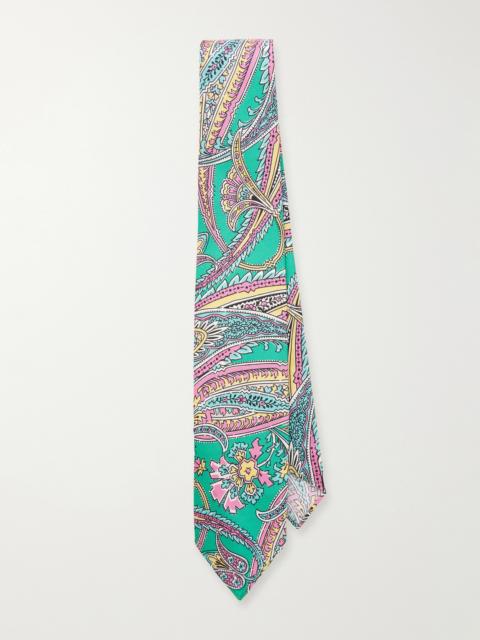 Drake's 7cm Nouveau Leaves Printed Silk-Shantung Tie