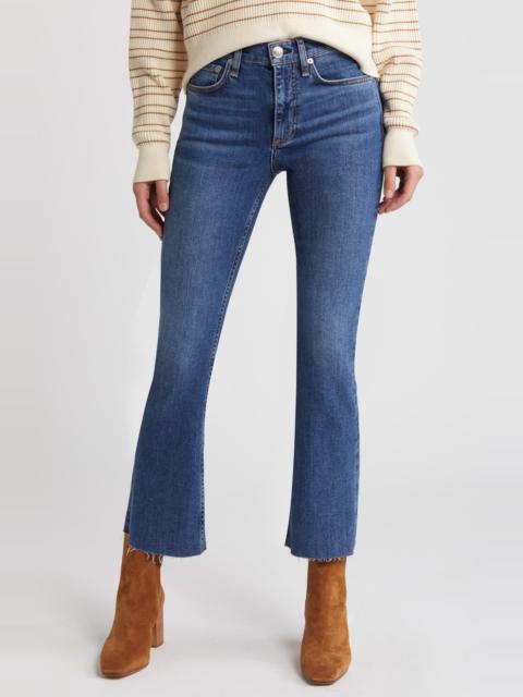 rag & bone Peyton Raw Hem Mid Rise Ankle Bootcut Jeans in Kenzie at Nordstrom