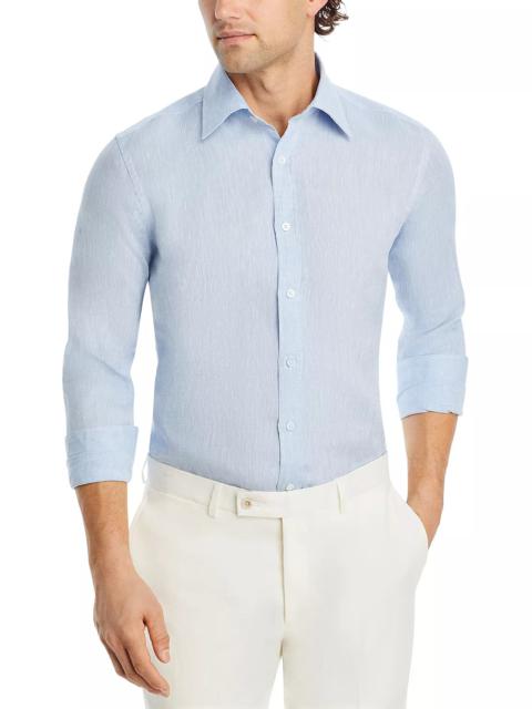Light Blue Linen Sport Shirt