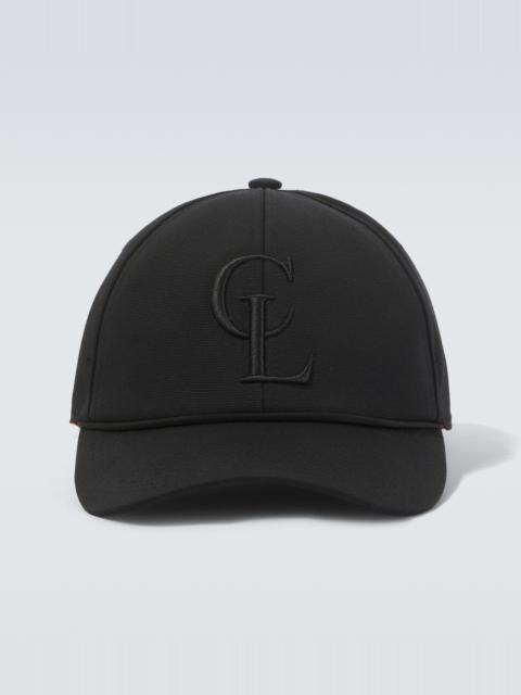 Christian Louboutin Logo cotton canvas baseball cap