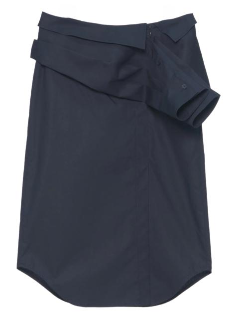 pushBUTTON Shirt Layered Midi Skirt