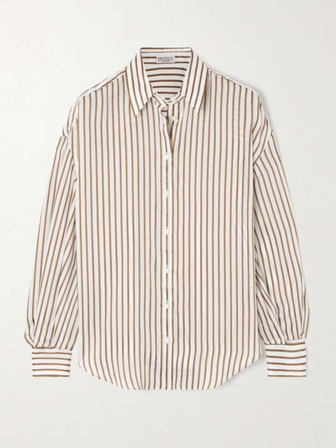 Striped twill shirt