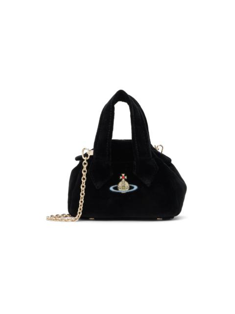 Vivienne Westwood Mini Yasmine Saffiano Leather Crossbody Bag - Black