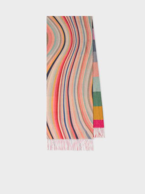 Paul Smith 'Swirl' Double-Sided Wool Scarf