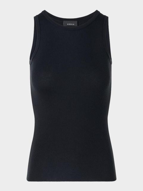 AKRIS Silk-Cotton Rib Tank Top