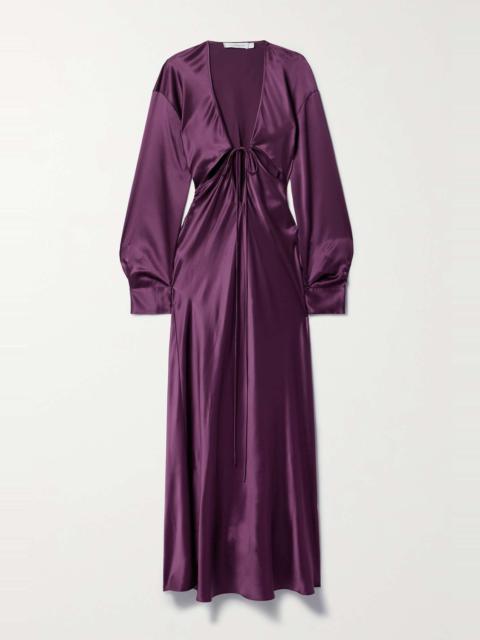 CHRISTOPHER ESBER Triquetra cutout silk-satin maxi dress