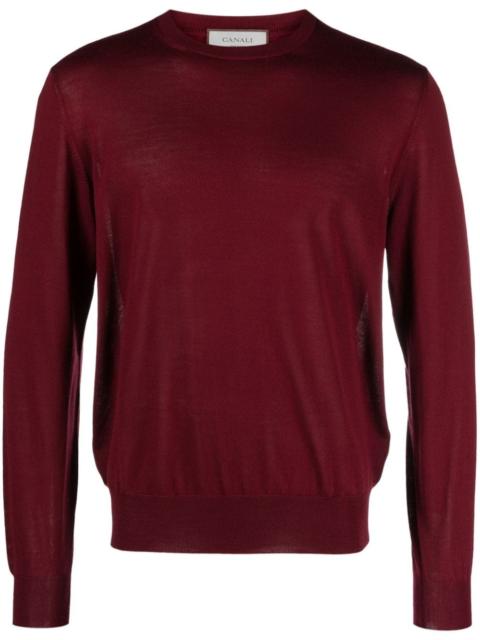 Canali crew-neck fine-knit jumper