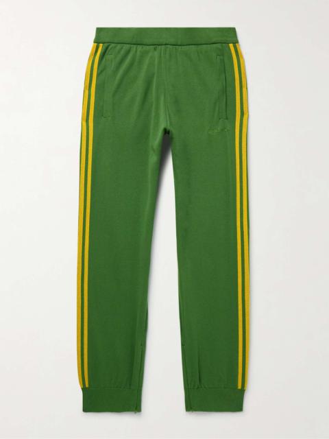 + Wales Bonner Tapered Crochet-Trimmed Logo-Embroidered Cotton Track Pants