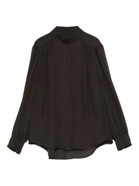 NILI LOTAN Revi buttoned collarless top