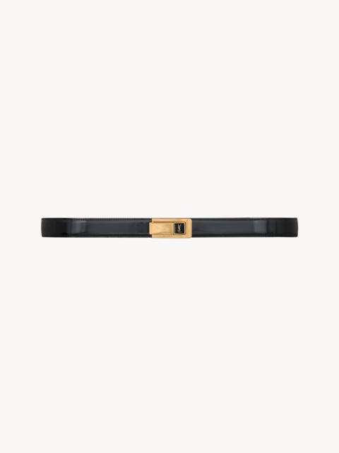 SAINT LAURENT CHARNIERE BUCKLE BELT IN BRUSHED LEATHER