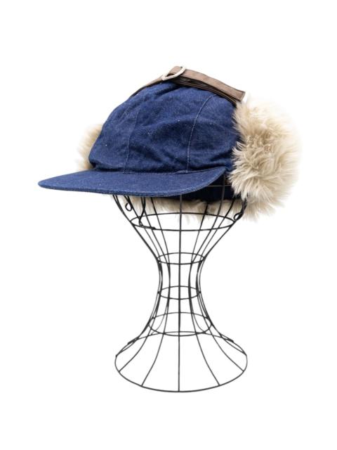 Kapital 11.5oz Denim LAUNDRY Hunter Cap - Indigo