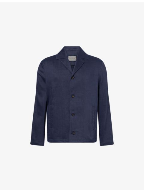 CORNELIANI Regular-Fit Long-Sleeve Linen and Wool-Blend Overshirt
