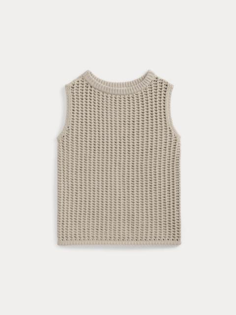 EVERLANE OPEN-KNIT TUNIC VEST IN ELEVATED COTTON