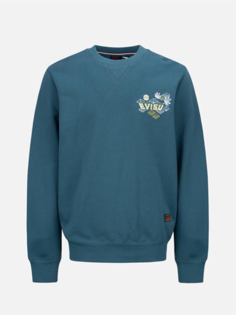 EVISU DRAGON-PATTERN DAICOCK EMBROIDERED SWEATSHIRT