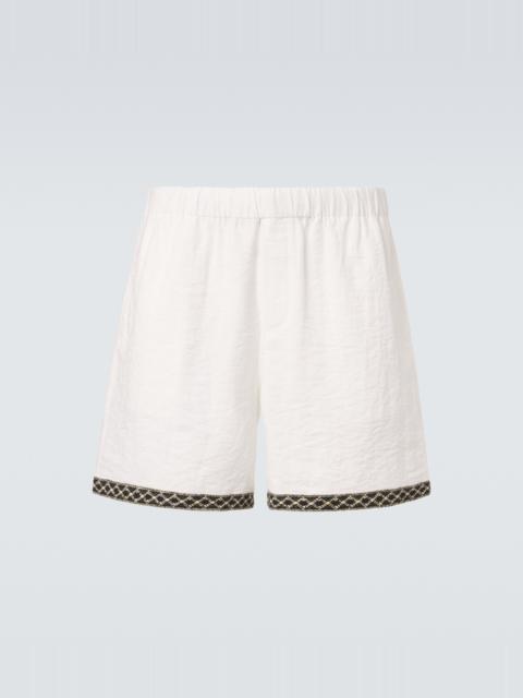 COMMAS Crochet-trimmed shorts