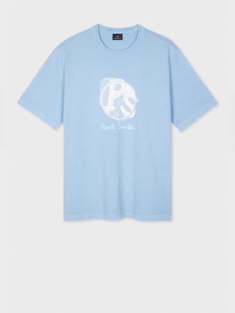 Paul Smith Pale Blue Organic Cotton PS Logo T-Shirt