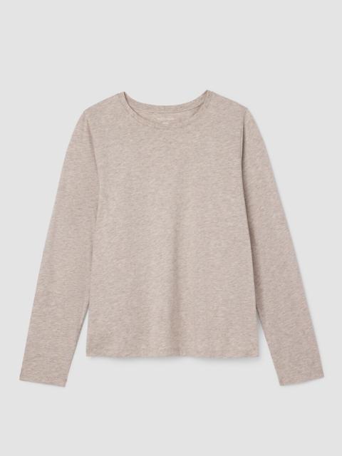 EILEEN FISHER Mélange Fine Organic Cotton Jersey Round Neck Tee