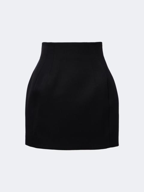 MUGLER High-rise wool miniskirt