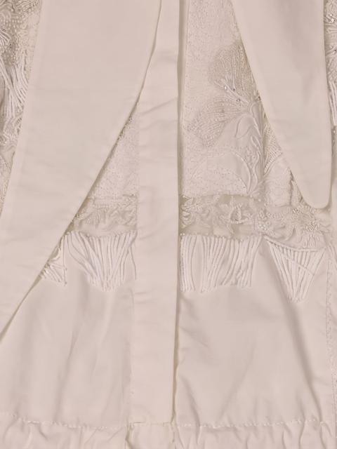 Valentino lace-panelled drawstring-waist dress