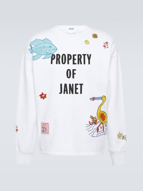 BODE Property of Janet cotton jersey sweatshirt