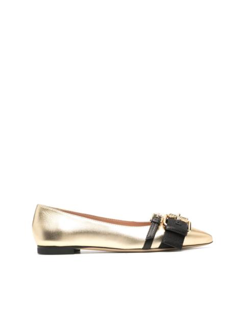 Moschino buckle-detail ballerina shoes