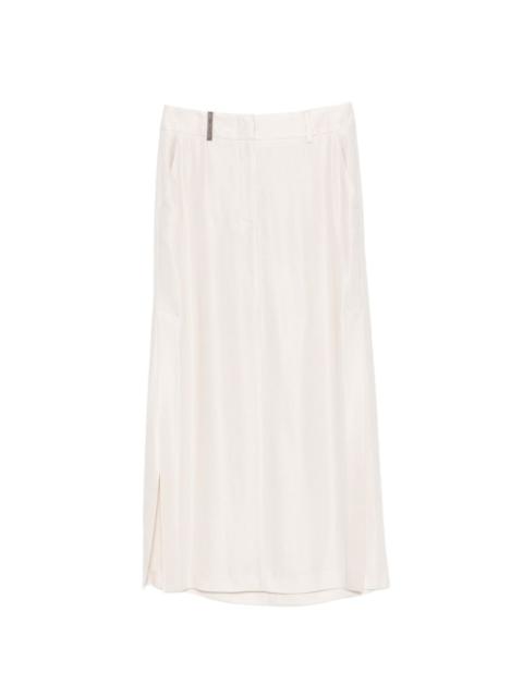 PESERICO side-slit midi skirt