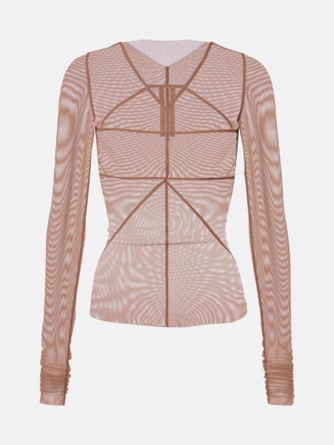 Rick Owens Temple sheer tulle top