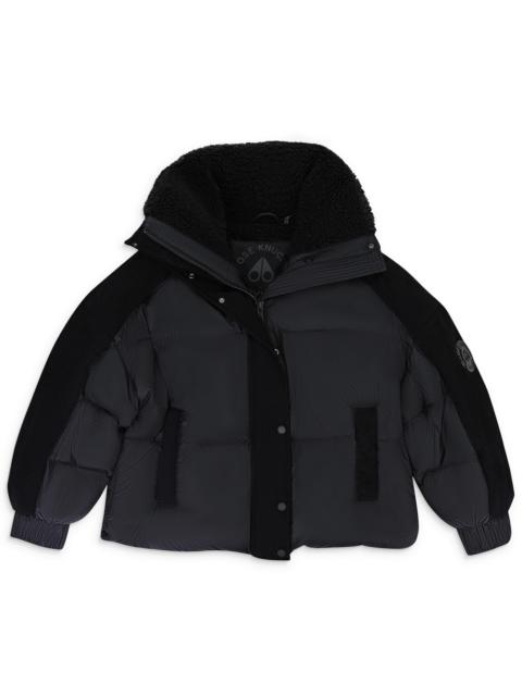 MOOSE KNUCKLES MOOSE KNUCKLES CORDUROY ELMIRA PUFFER BLACK PUFFER JACKET