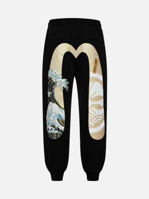 KAMON AND THE GREAT WAVE DAICOCK PRINT RELAX FIT SWEATPANTS