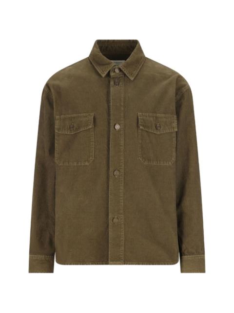 SAINT LAURENT pocket corduroy shirt