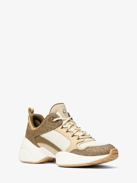 MICHAEL KORS Bowie Signature Logo and Mesh Trainer