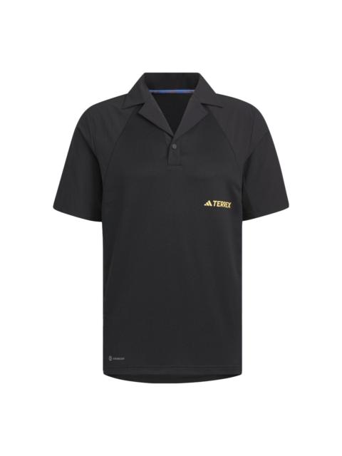 adidas Terrex Short Sleeve Polo Shirt 'Black' IC1971