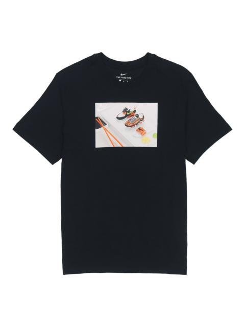Nike Nike Printing Sports Round Neck Short Sleeve Black DD1327-010