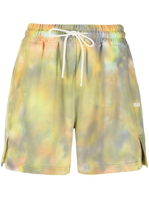 MSGM tie-dye track shorts