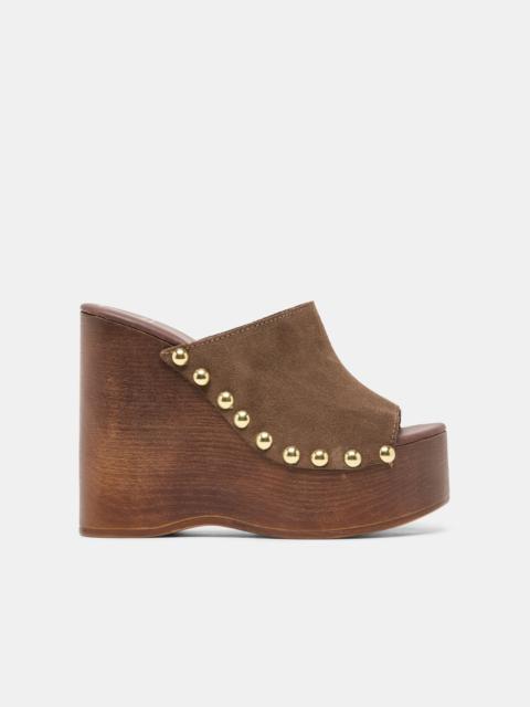 dolce vita BIRK WEDGES DK BROWN SUEDE