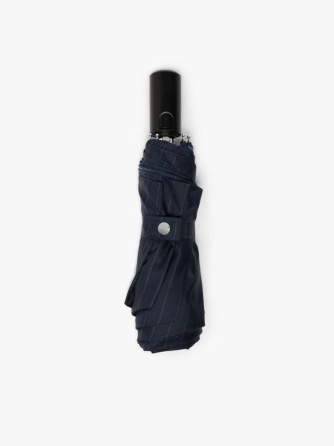 AYR NAVY PINSTRIPE AUTOMATIC TELESCOPIC UMBRELLA | ACC-027