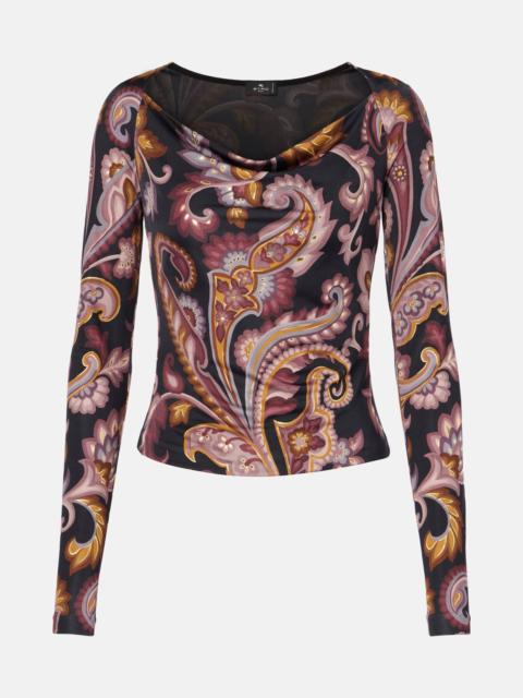 Etro 인쇄 jersey 탑