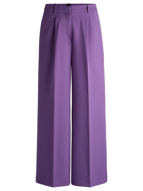 BOSS BOOT-LEG TROUSERS IN STRETCH FABRIC