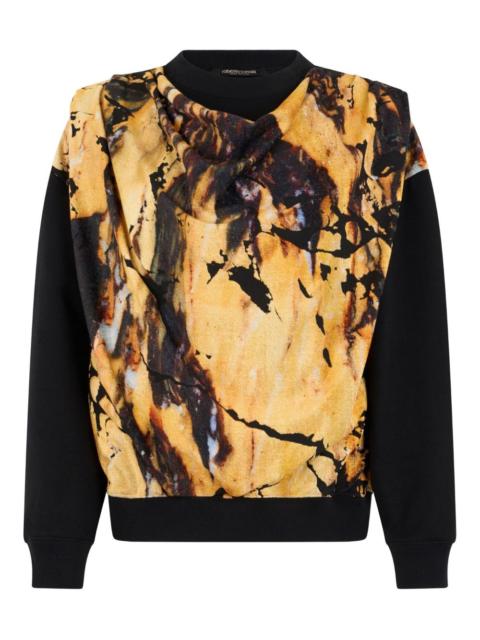 Roberto Cavalli marble-print sweatshirt