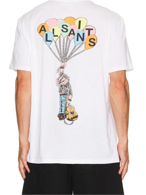 ALLSAINTS Lofty Short Sleeve Crew in Optic White