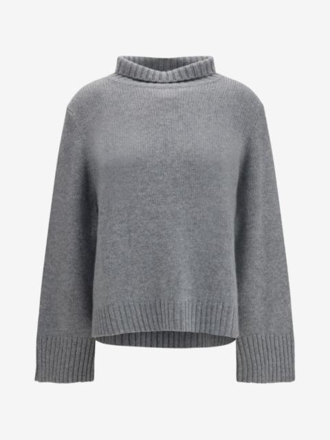 Allude high-neck ribbed-cuff sweater