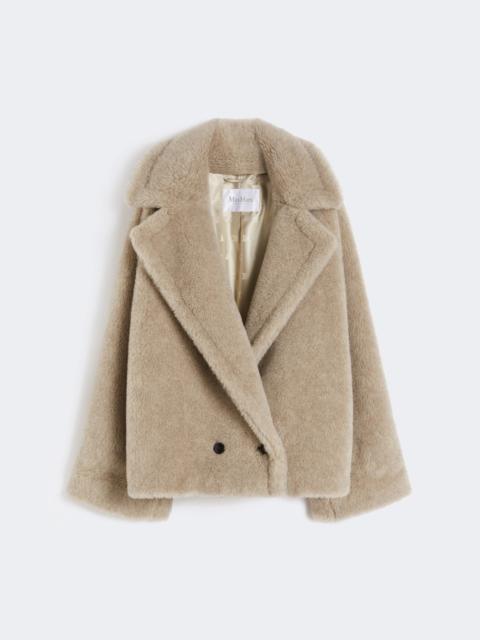 Max Mara CAMBUSA Alpaca and cashmere Teddy fabric coat - SAND