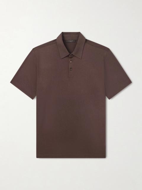 SLOWEAR Cotton and Silk-Blend Jersey Polo Shirt