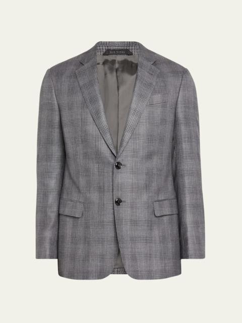 GIORGIO ARMANI Men's Plaid Windowpane Blazer